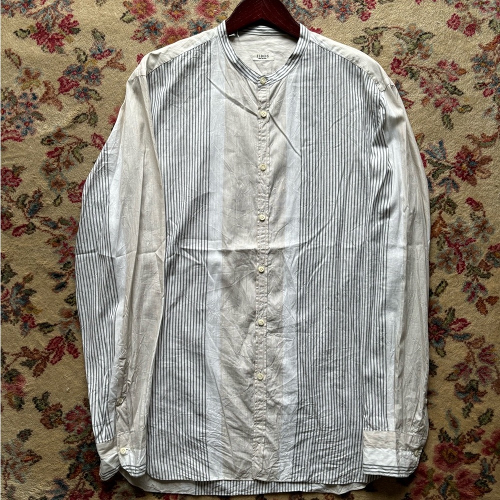 Eidos Napoli Band Collar Button Up